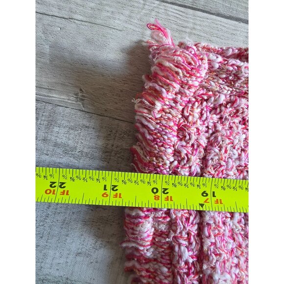 J.Crew Womens Open-Front Cardigan Sweater Pink & White Boucle Knit Size S - Picture 8 of 8